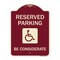 Signmission Reserved Parking W/ Handicap Considerate Heavy-Gauge Aluminum Sign, 24" x 18", BU-1824-22995 A-DES-BU-1824-22995 - alternate 1